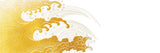 Tapet Japandi cu valuri aurii ilustrate in stil japonez cu motive seigaiha - GOLDEN TEXTURE WAVES