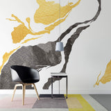 Tapet Japandi cu model abstract cu texturi japoneze in stil seigaiha - ABSTRACT GOLD TEXTURE