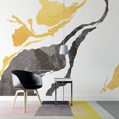 Tapet Japandi cu model abstract cu texturi japoneze in stil seigaiha - ABSTRACT GOLD TEXTURE