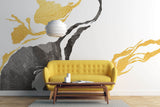 Tapet Japandi cu model abstract cu texturi japoneze in stil seigaiha - ABSTRACT GOLD TEXTURE