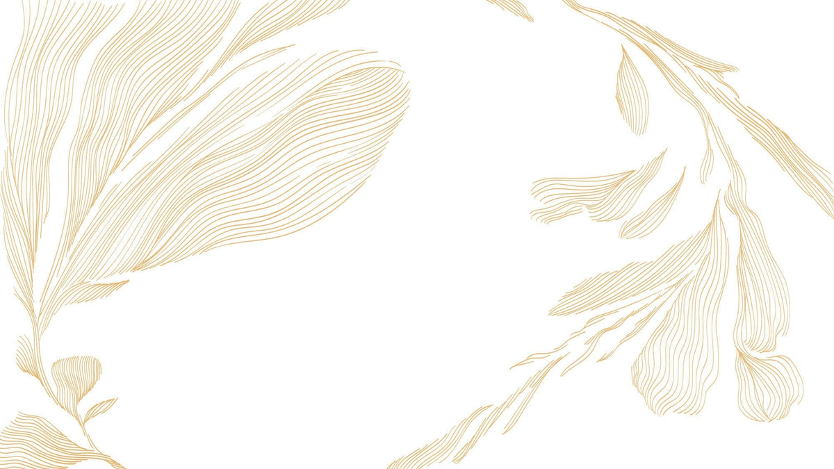 Tapet Japandi cu ilustratie abstracta minimalista - SERENITY LEAF
