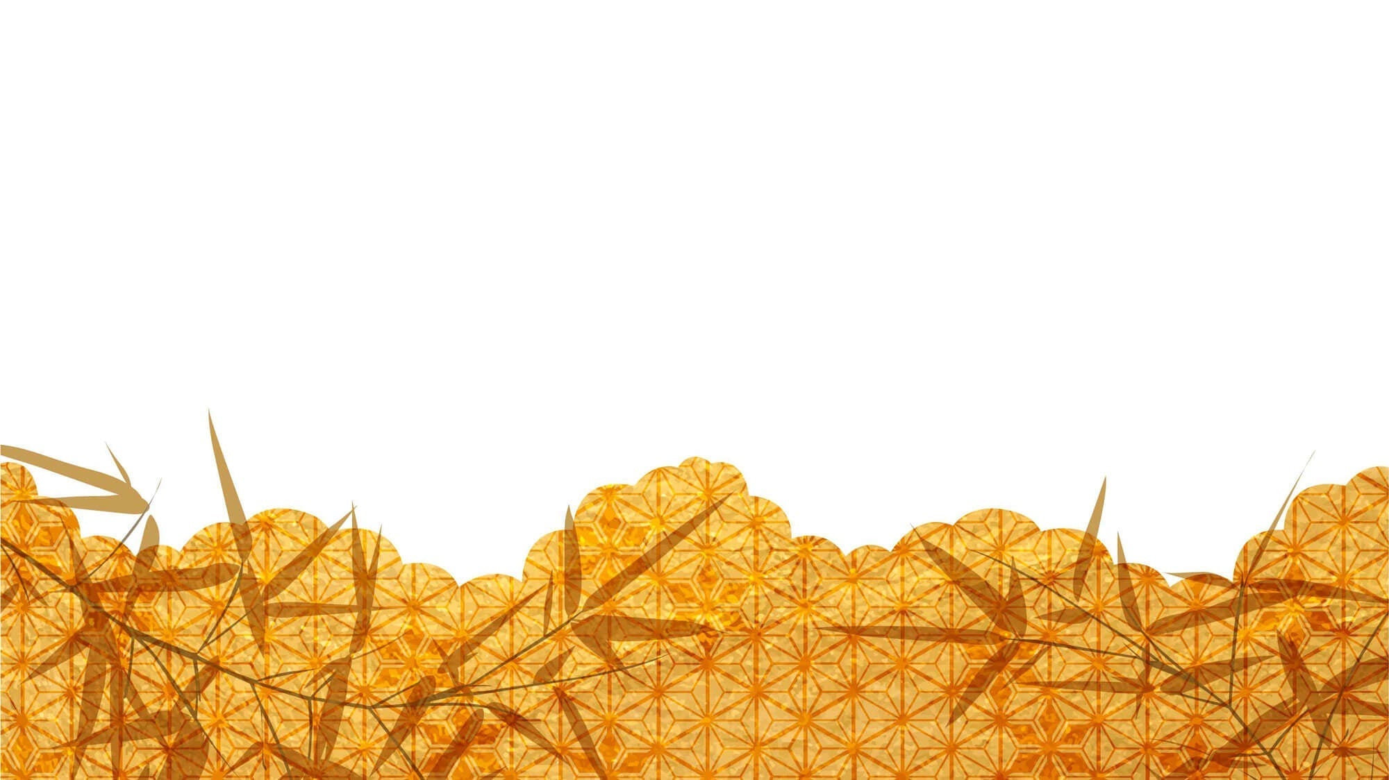 Tapet Japandi cu ilustratie abstracta in stil japonez si frunze de bambus - AMBER BAMBOO