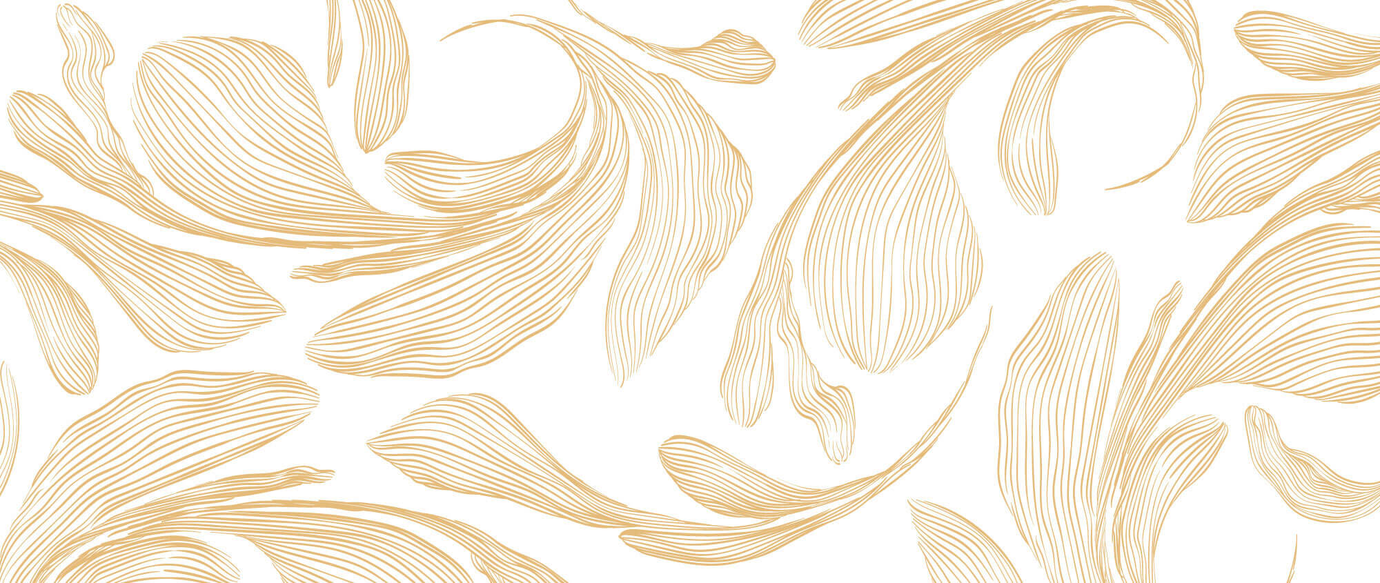 Tapet Japandi cu frunze abstracte dungate - SERENITY LEAF II