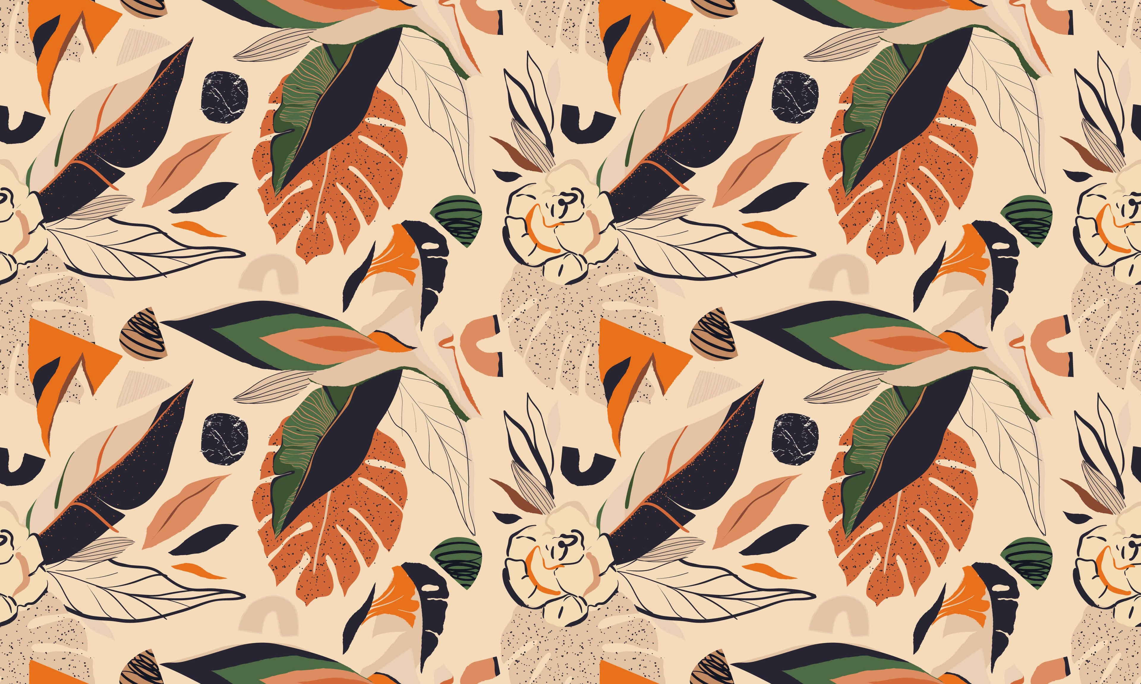 Tapet personalizat - BOHO LEAVES