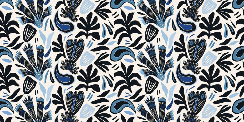 Tapet personalizat - TRIBAL BLUE