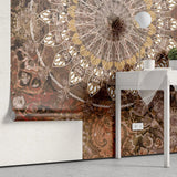 Tapet personalizat bohemian cu mandala in nuante pamantii earthy mandala