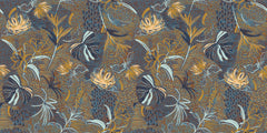 Boho Flower's Contrast Personalised Wallpaper