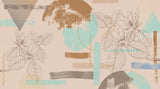 Tapet personalizat bohemian cu elemente boho in nuante caramizii si turcoaz brown tale design