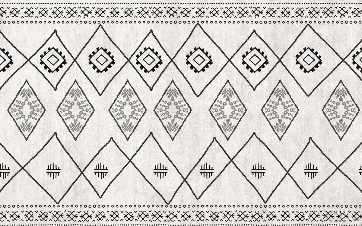 Black&white Aztec Personalised Wallpaper