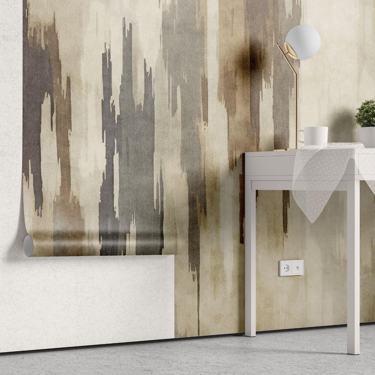 Tapet personalizat bohemian textura calda primitoare in rustic pictat fundal autentic relaxat farmec boem rustic linen