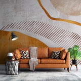 Tapet personalizat bohemian celebrare eclectica nuante vibrante portocaliu energie optimism decor personalitate eclectic orange