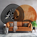 Tapet personalizat bohemian calatorie vizuala cerc vis psihedelic culori accent forme hipnotizante spatiu unic psychedelic dream circle