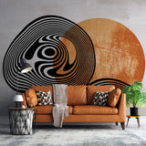 Tapet personalizat bohemian calatorie vizuala cerc vis psihedelic culori accent forme hipnotizante spatiu unic psychedelic dream circle