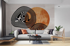 Tapet personalizat bohemian calatorie vizuala cerc vis psihedelic culori accent forme hipnotizante spatiu unic psychedelic dream circle