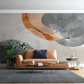 Tapet personalizat bohemian interpretare abstracta oaza culori fade forme fluide liniste frumusete refugiu abstract oasis abstraction