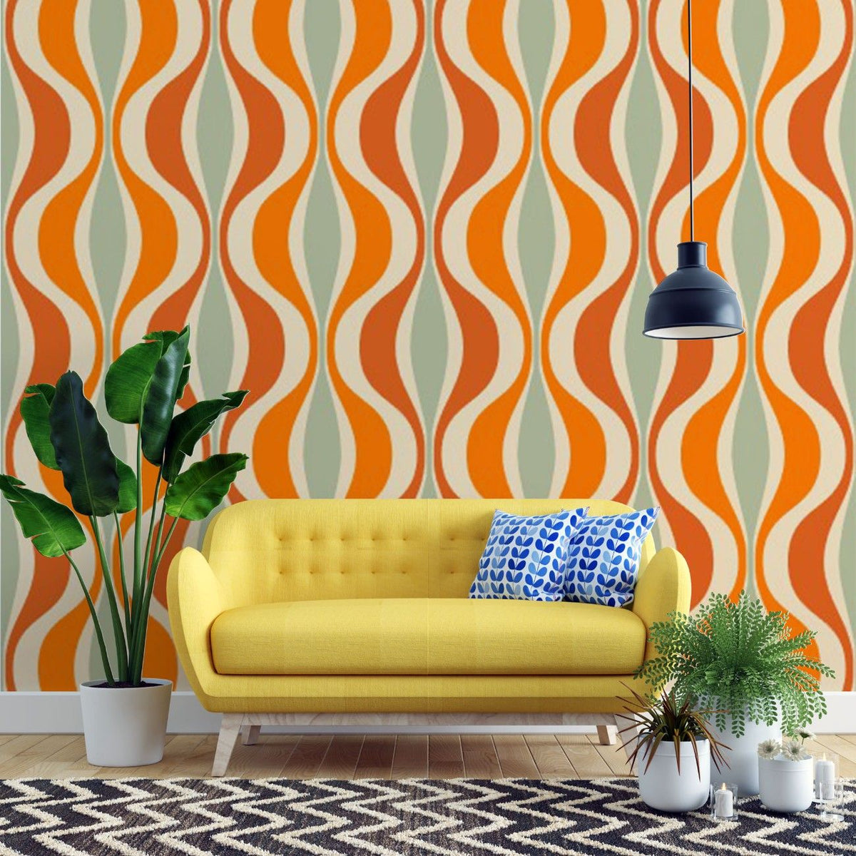 Tapet personalizat bohemian design retro suflu nostalgic artistic stil liber atemporal retro boho