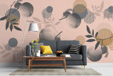 Tapet personalizat bohemian nuante delicate piersica atmosfera calda primitoare blandete optimism decor peachy