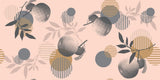 Tapet personalizat bohemian nuante delicate piersica atmosfera calda primitoare blandete optimism decor peachy
