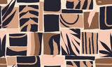 Tapet personalizat bohemian model delicat frunze natura design subtil armonios spatiu relaxare leaf pattern