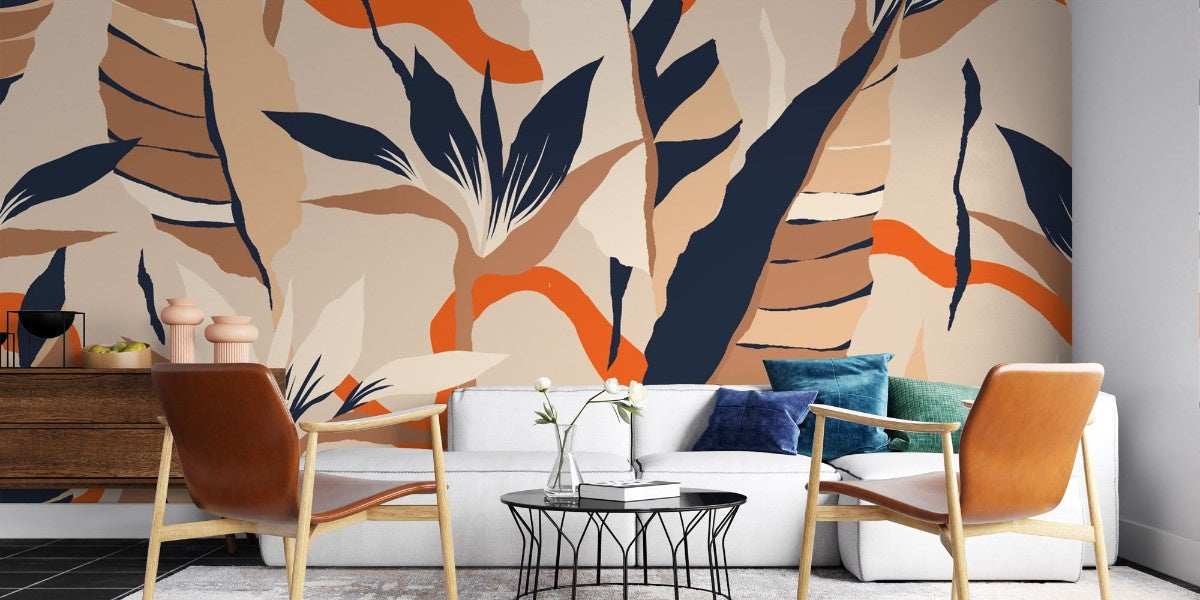Tapet personalizat bohemian floarea exotica passion bird forme culori unice indrazneala frumusete tropicala passion bird flower