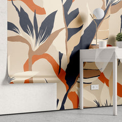 Tapet personalizat bohemian floarea exotica passion bird forme culori unice indrazneala frumusete tropicala passion bird flower