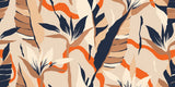Tapet personalizat bohemian floarea exotica passion bird forme culori unice indrazneala frumusete tropicala passion bird flower