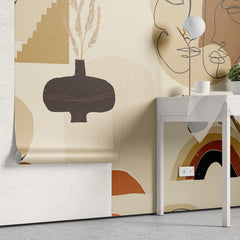 Tapet personalizat bohemian motive moderne stil boho design contemporan personalitate culoare modern boho motifs