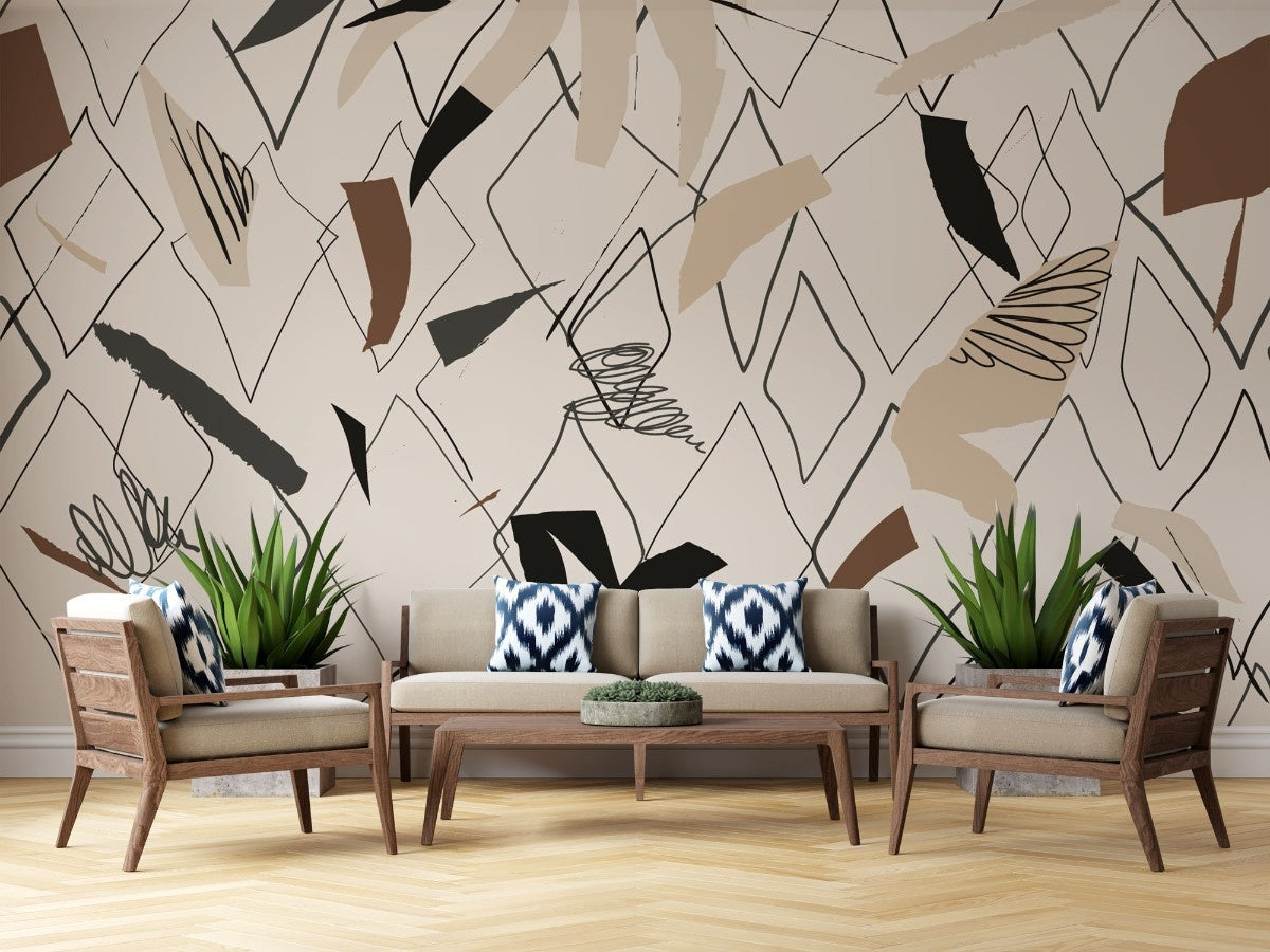Tapet personalizat bohemian abstractie suflet libertate creativitate forme fluide culori profunde interior artistic inspirat soul abstraction