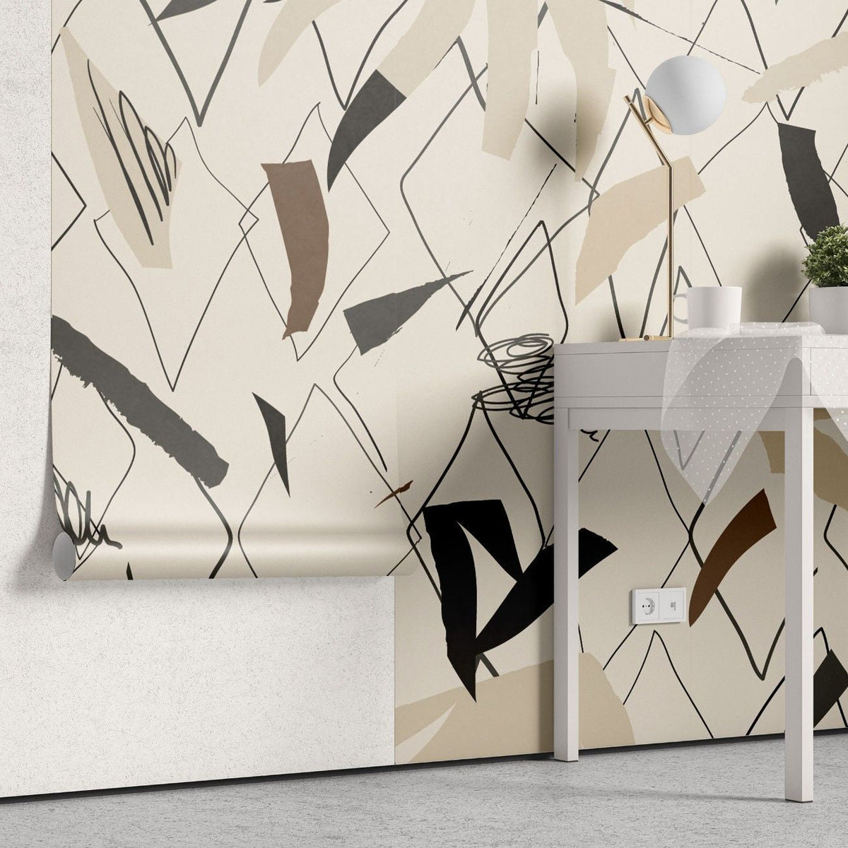 Tapet personalizat bohemian abstractie suflet libertate creativitate forme fluide culori profunde interior artistic inspirat soul abstraction