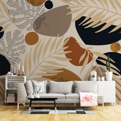 Tapet personalizat bohemian abstractie calda confort liniste culori bogate texturi subtile nota artistica warm abstract