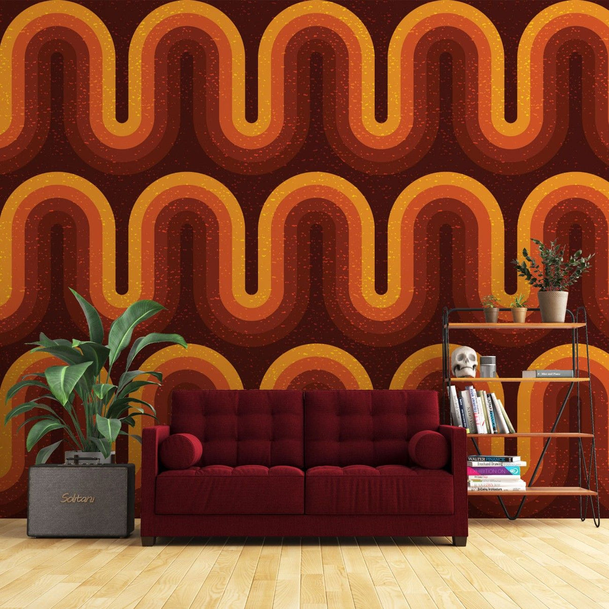 Tapet personalizat bohemian motive retro reinventeaza farmec trecut stil modern indraznet decor personalitate retro motif