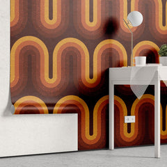 Tapet personalizat bohemian motive retro reinventeaza farmec trecut stil modern indraznet decor personalitate retro motif
