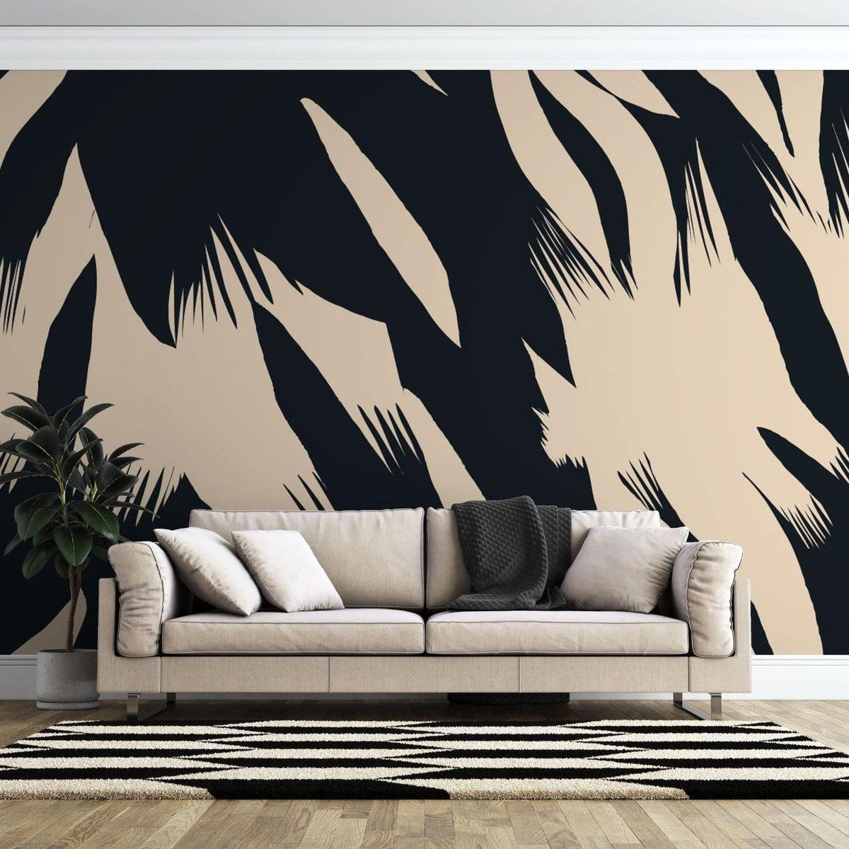Tapet personalizat bohemian tesatura florala frumusete petale textura bogata elemente naturale sentiment naturalete caldura bloom weave