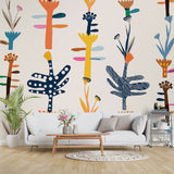 Tapet personalizat bohemian jungla funky stil arhitectural linii moderne exuberanta natura spatiu vibrant caracter funky jungle architectural lifestyle