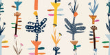 Tapet personalizat bohemian jungla funky stil arhitectural linii moderne exuberanta natura spatiu vibrant caracter funky jungle architectural lifestyle