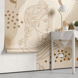 Tapet personalizat bohemian sculptura abstracta profunzime caracter spatiu forme organice spirit liber boemie boho sculpture