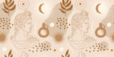 Boho Sculpture Personalised Wallpaper