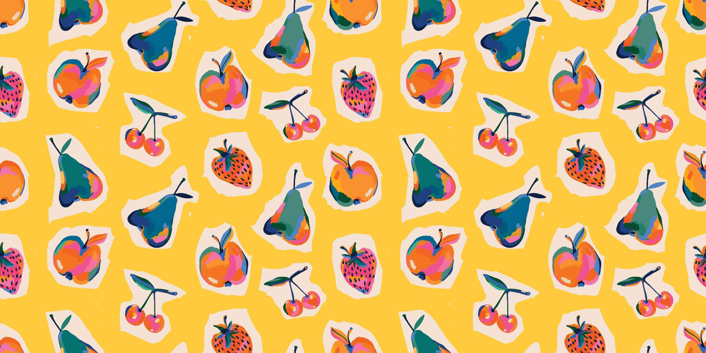 Tapet personalizat - RETRO FRUITS