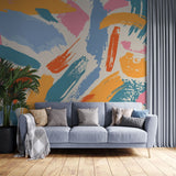 Tapet personalizat bohemian dungi pensula design artistic fantezie spatiu inspiratie whimsical brushstrokes