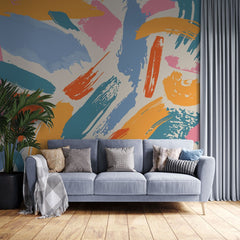Tapet personalizat bohemian dungi pensula design artistic fantezie spatiu inspiratie whimsical brushstrokes