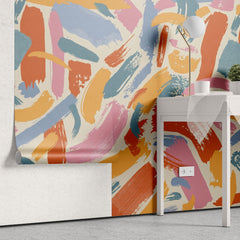 Tapet personalizat bohemian dungi pensula design artistic fantezie spatiu inspiratie whimsical brushstrokes