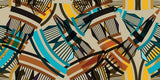 Tapet personalizat bohemian structuri joc vizual fascinant modernitate fluiditate decor looped structures