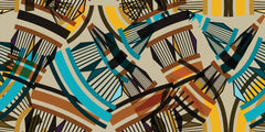 Tapet personalizat bohemian structuri joc vizual fascinant modernitate fluiditate decor looped structures