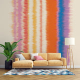 Tapet personalizat bohemian in patat textura rustica aspect autentic fundal caracter farmec boem tainted linen