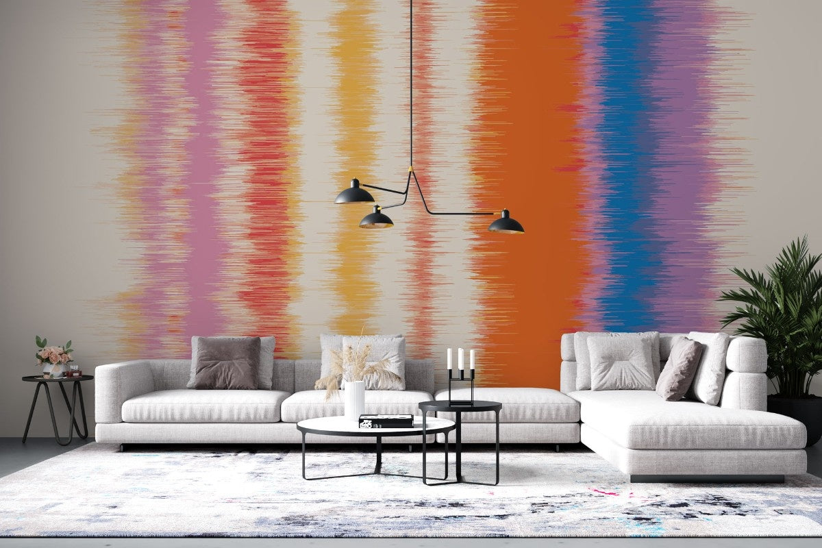 Tapet personalizat bohemian in patat textura rustica aspect autentic fundal caracter farmec boem tainted linen