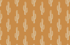 Tapet personalizat bohemian cactus alb eleganta minimalista farmec desertic subtil decor calm inspirat natura white cactus