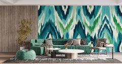Tapet personalizat bohemian motiv aztec acuarela traditie arta moderna design vibrant istorie nuante pastelate watercolor aztec