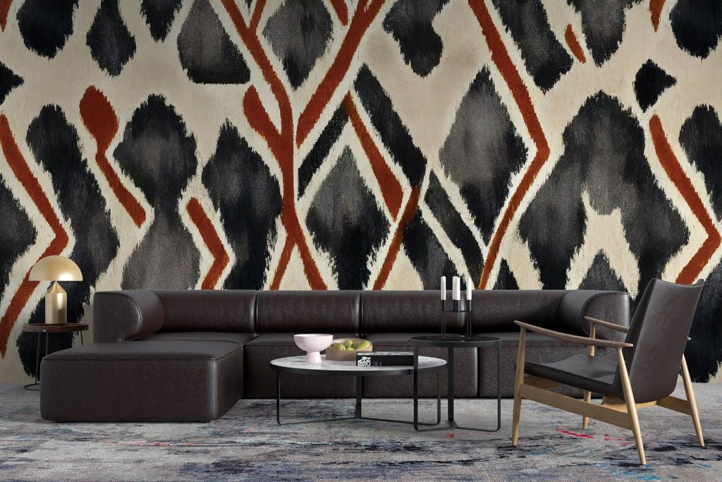 Tapet personalizat bohemian design aztec rustic traditie elemente pamantii atmosfera autentica farmec etnic rustic aztec design