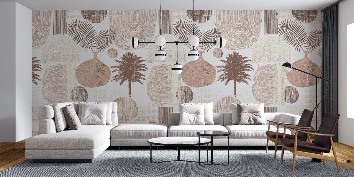 Tapet personalizat bohemian arta inspirata teracota caldura autenticitate tonuri pamant design modern expresiv terracotta art