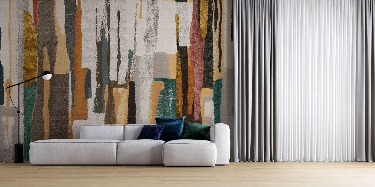 Tapet personalizat bohemian tapiserie mixta motive culori armonios eclectic spirit liber boemie mixed tapestry